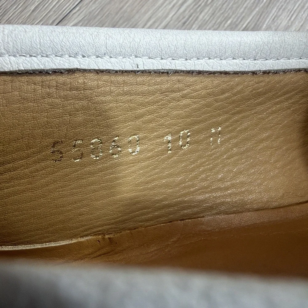 BRUNO MAGLI Mens 10 M Slip On Penny Loafers Ivory Leather Hand-Made Italy Shoes